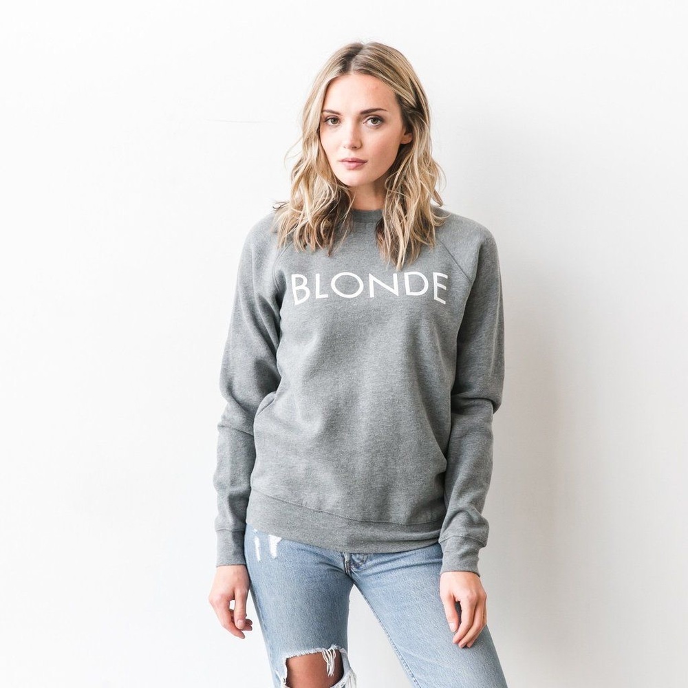 Brunette the Label “BLONDE” crew neck